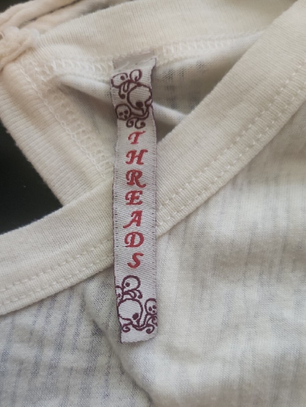White Graphic Skull & Roses Tank Top - Picture 3 of 3